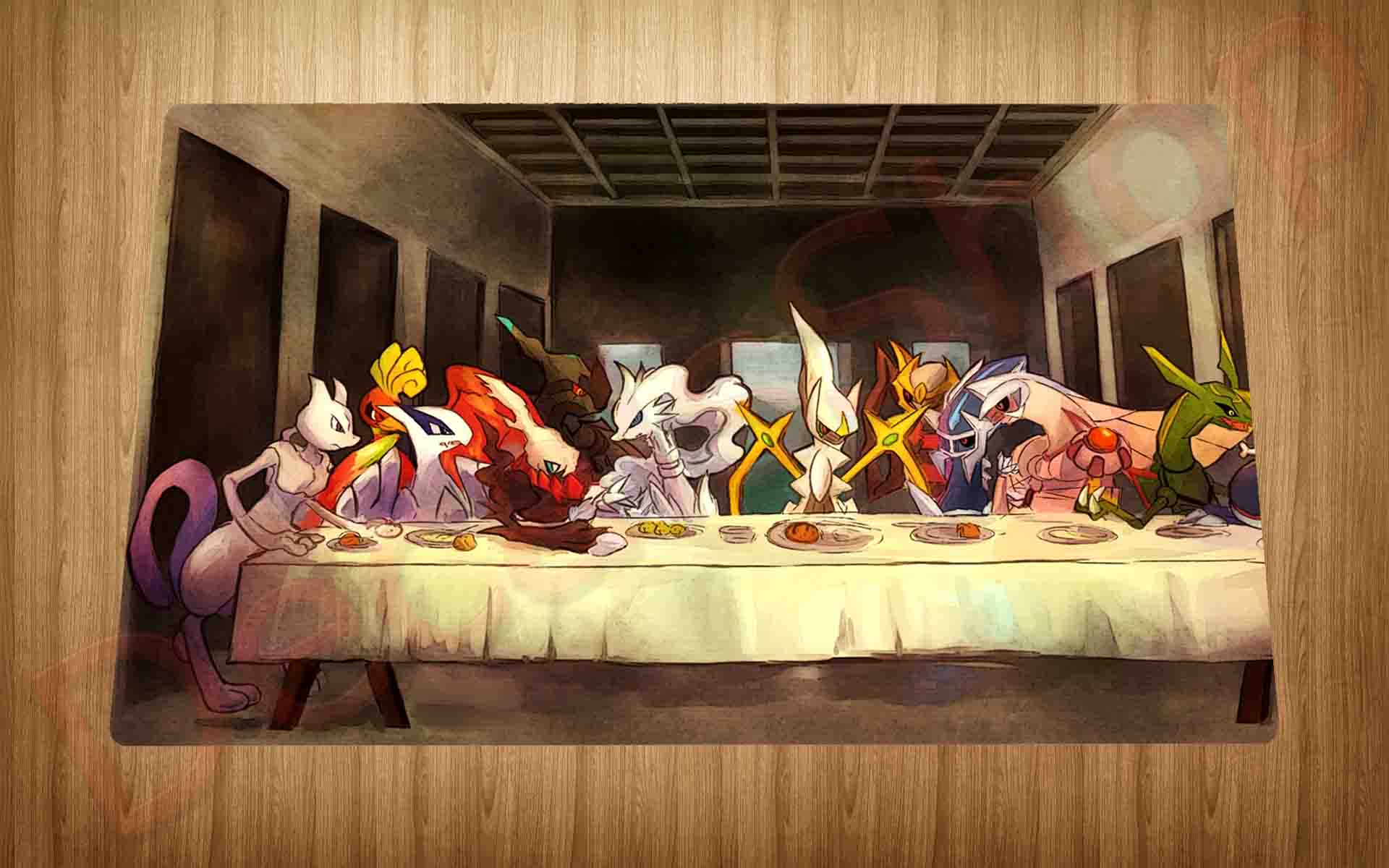 Last Supper Pokemon Mewtwo Arceus Game Playmat Play Mat MousePad Anime FREE  SHIPPING – Flags, Banners, Posters …