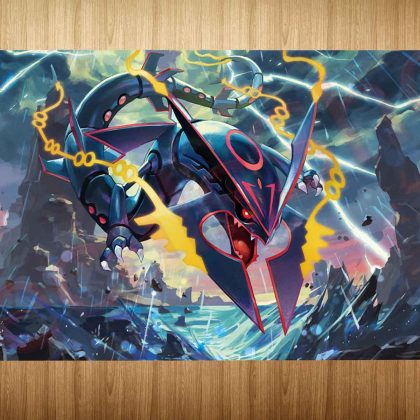 Pokemon Mega Rayquaza 35x60cm MTG Playmat Play Mat Large Desk Trading Card Board Mouse Pad Gaming Gift FREE SHIPPING