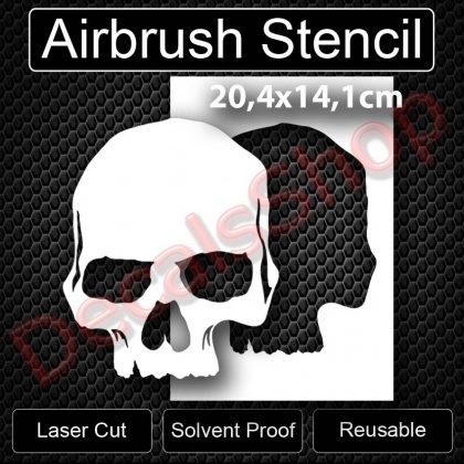 Skull Schädel – Totenköpfe Freehand Reusable Airbrush Stencil Pochoirs Aérographe Schablone Clear Transparent Template Pattern Painting Craft Tool Spray Paint Art Fashion Print Designer Purse Cake Decorating FREE SHIPPING